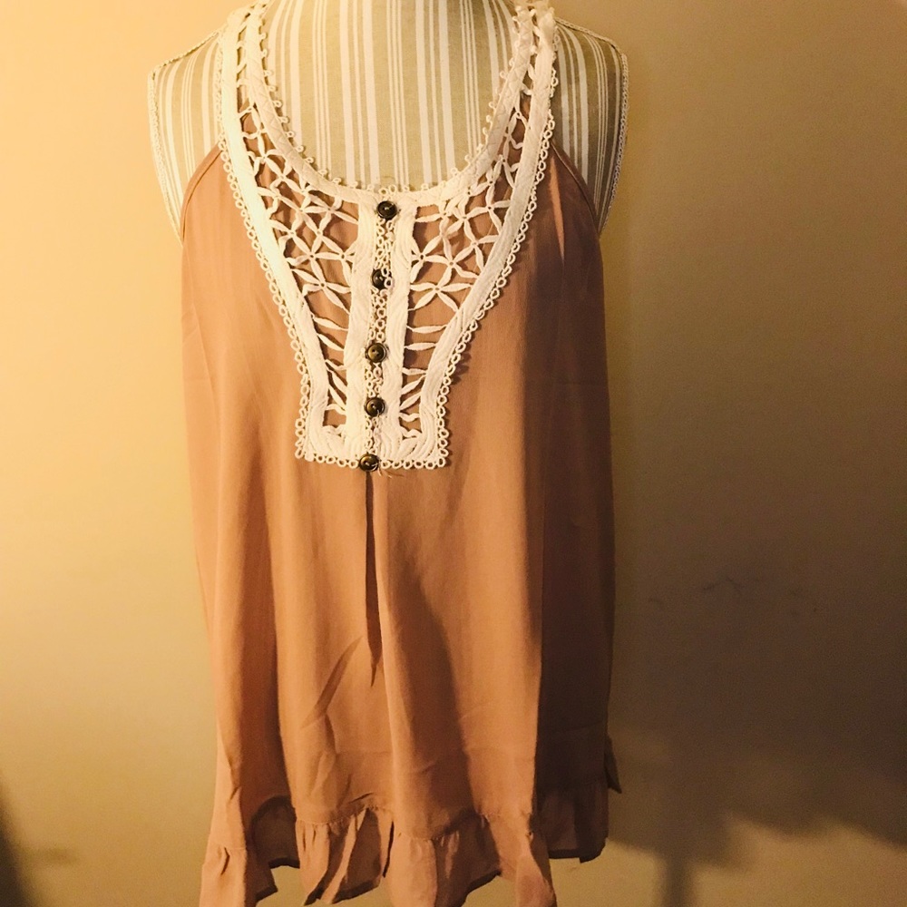 Taupe top (Firm Price)